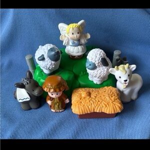 Fisher Price Little People NATIVITY HILL GRASS SHEEP Goat LIL SHEPHERD CHRISTMAS